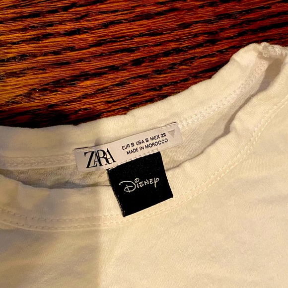 Women’s Zara Mickey Mouse cropped tee size small (runs small) - Picture 2 of 3